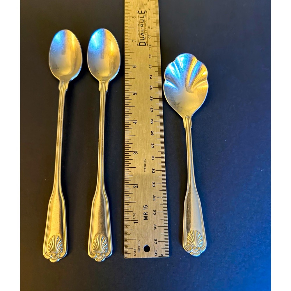 Beautiful Vintage 3-piece Replacement Lot of Excel Korean Flatware -London Shell